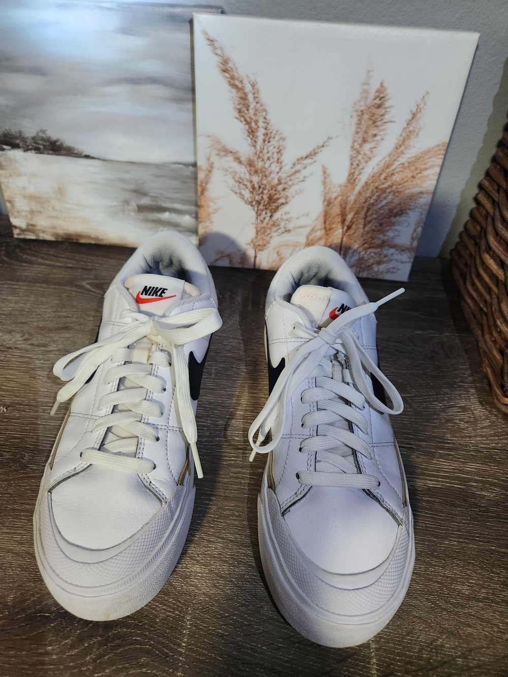 Nike Men's White and Black Low-Top Sneakers